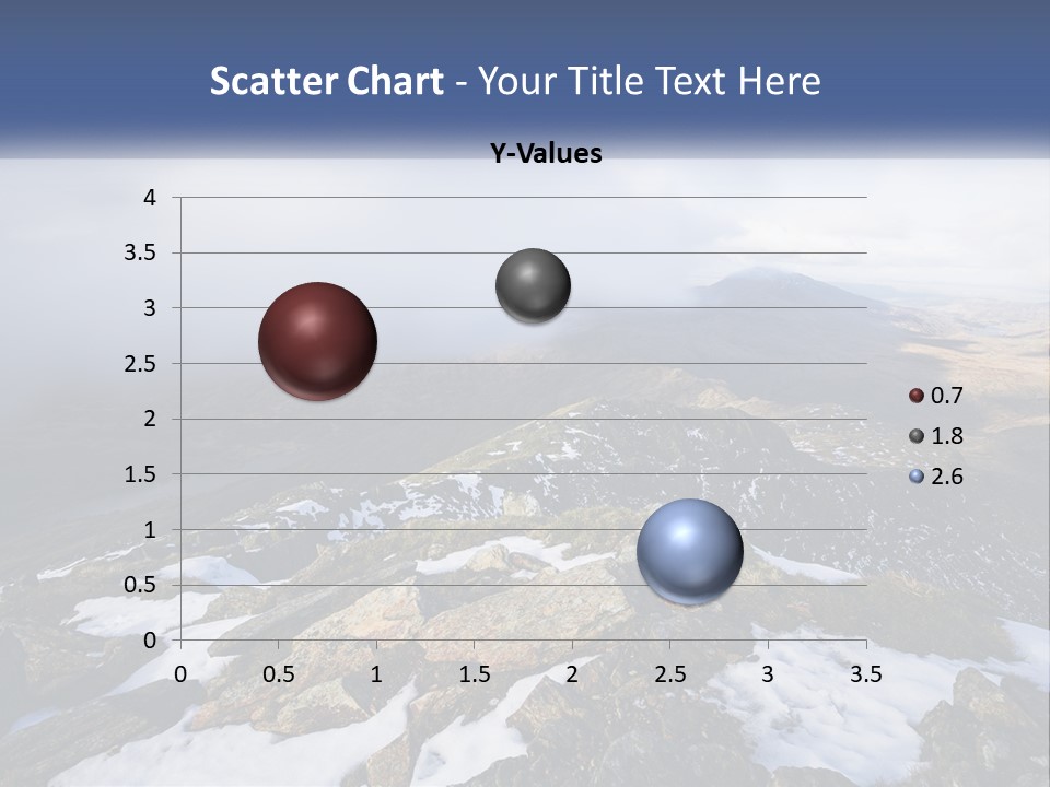 A Mountain Range Covered In Snow And Clouds PowerPoint Template