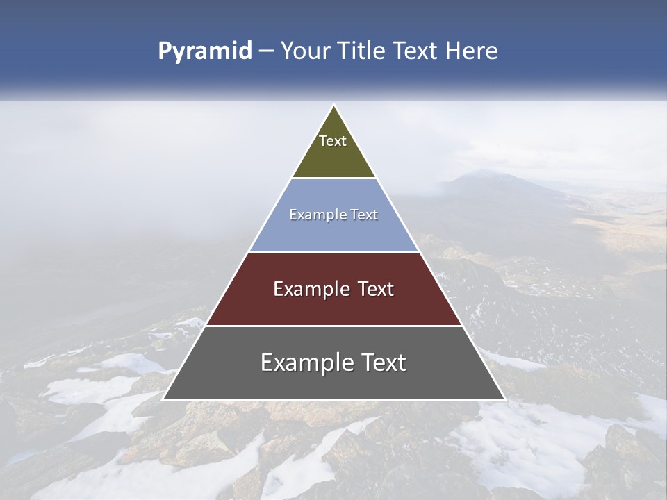 A Mountain Range Covered In Snow And Clouds PowerPoint Template