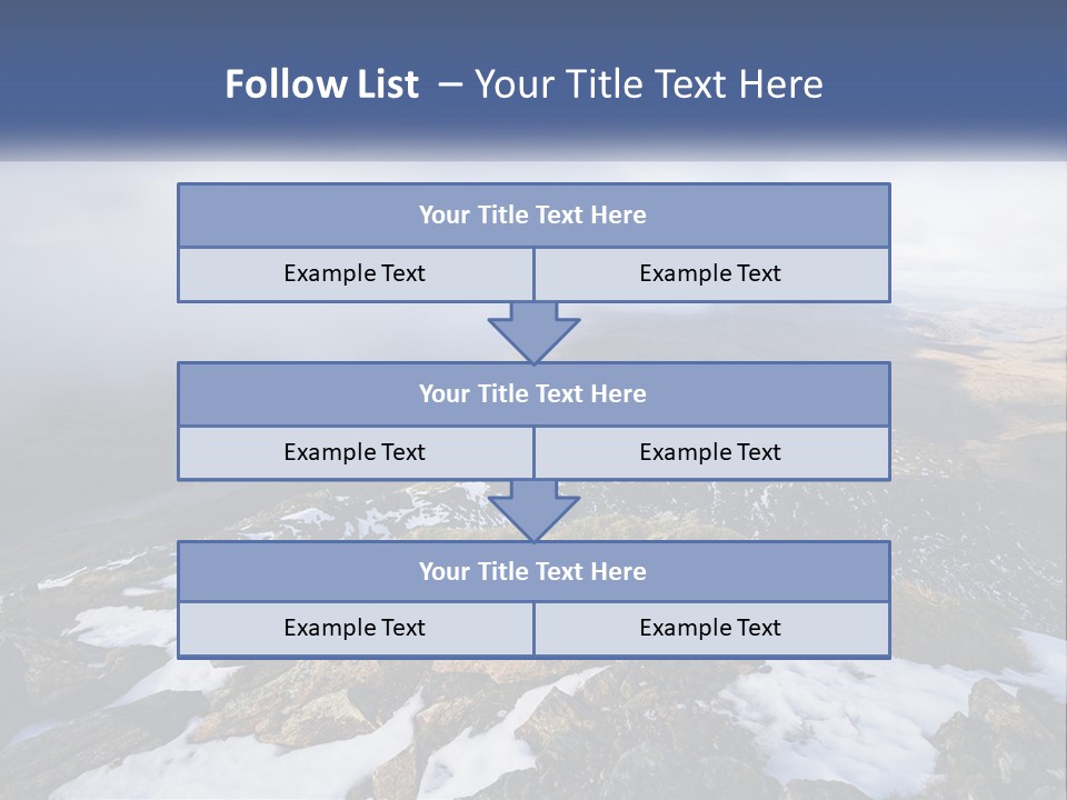 A Mountain Range Covered In Snow And Clouds PowerPoint Template