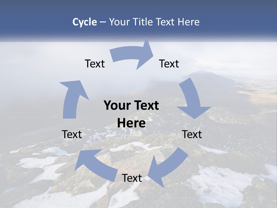 A Mountain Range Covered In Snow And Clouds PowerPoint Template