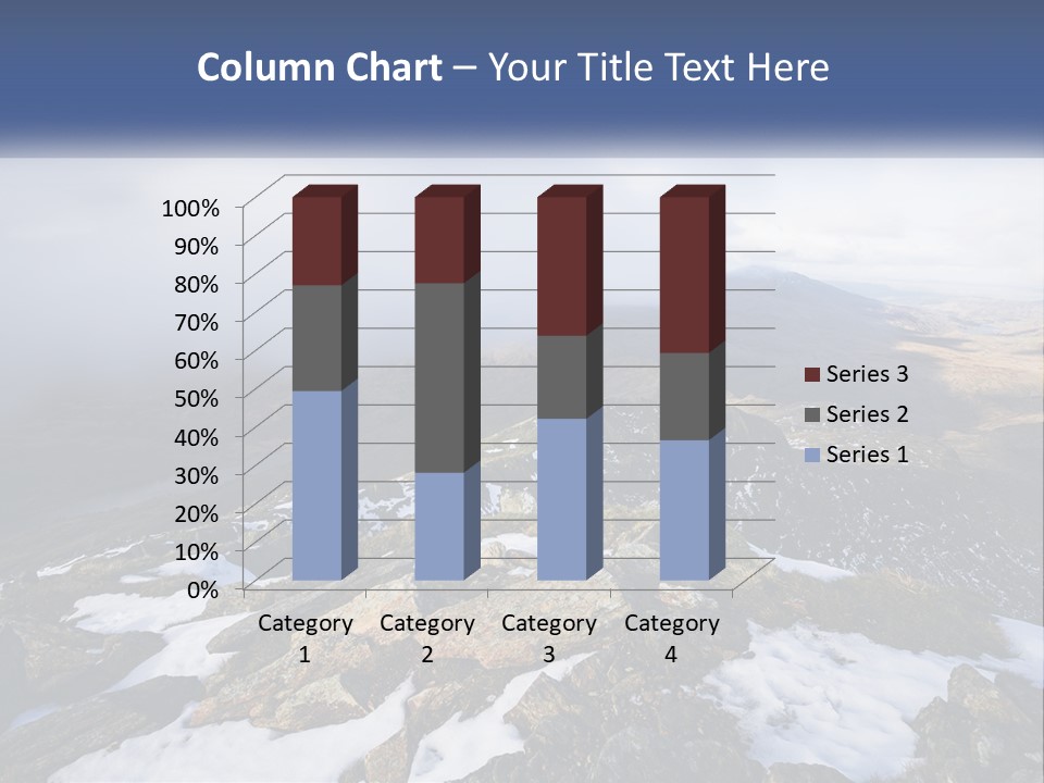 A Mountain Range Covered In Snow And Clouds PowerPoint Template