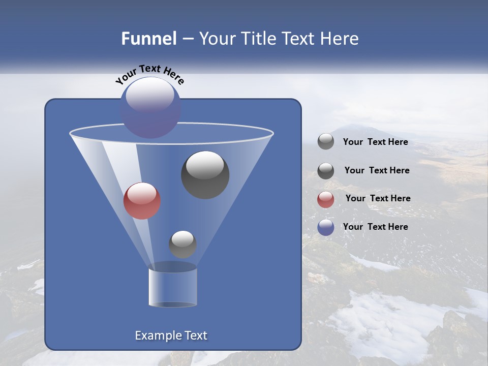 A Mountain Range Covered In Snow And Clouds PowerPoint Template