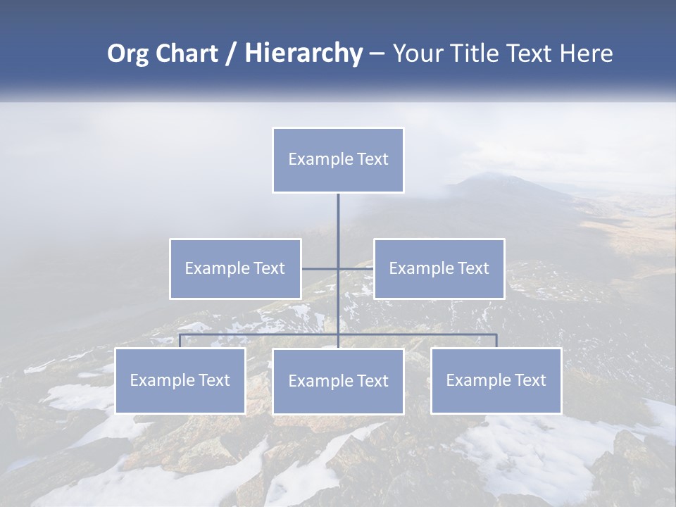 A Mountain Range Covered In Snow And Clouds PowerPoint Template
