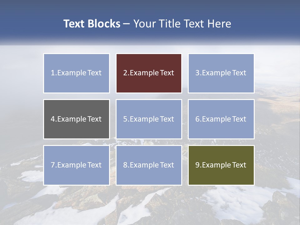 A Mountain Range Covered In Snow And Clouds PowerPoint Template