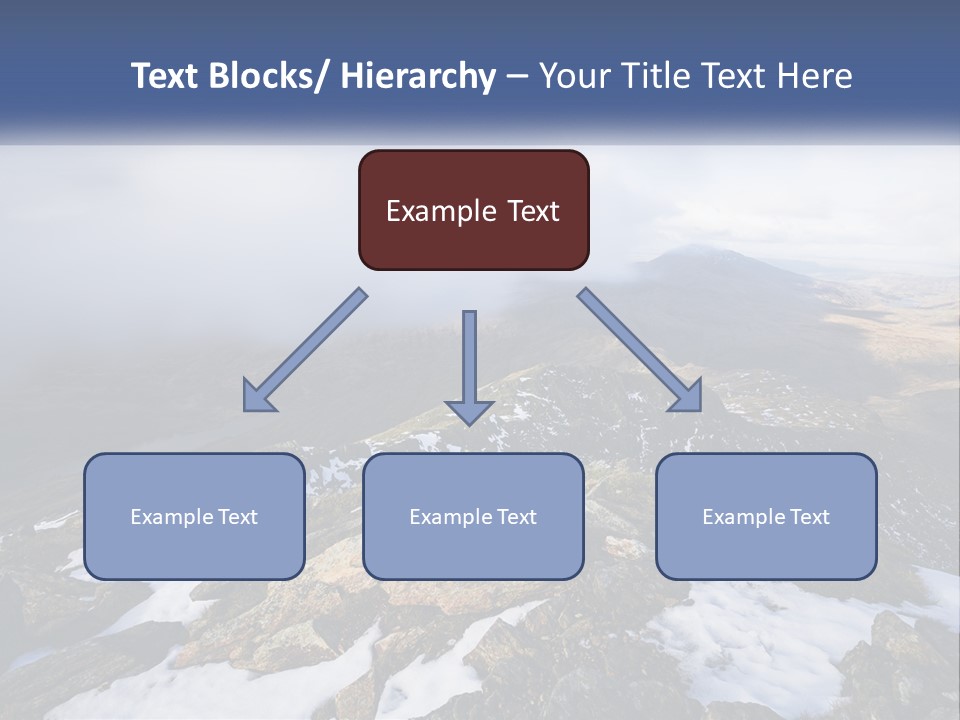A Mountain Range Covered In Snow And Clouds PowerPoint Template