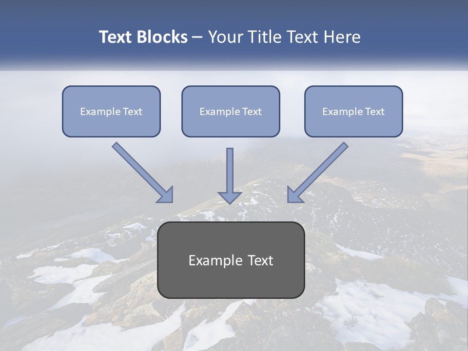 A Mountain Range Covered In Snow And Clouds PowerPoint Template