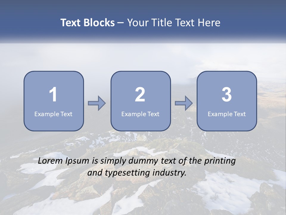 A Mountain Range Covered In Snow And Clouds PowerPoint Template