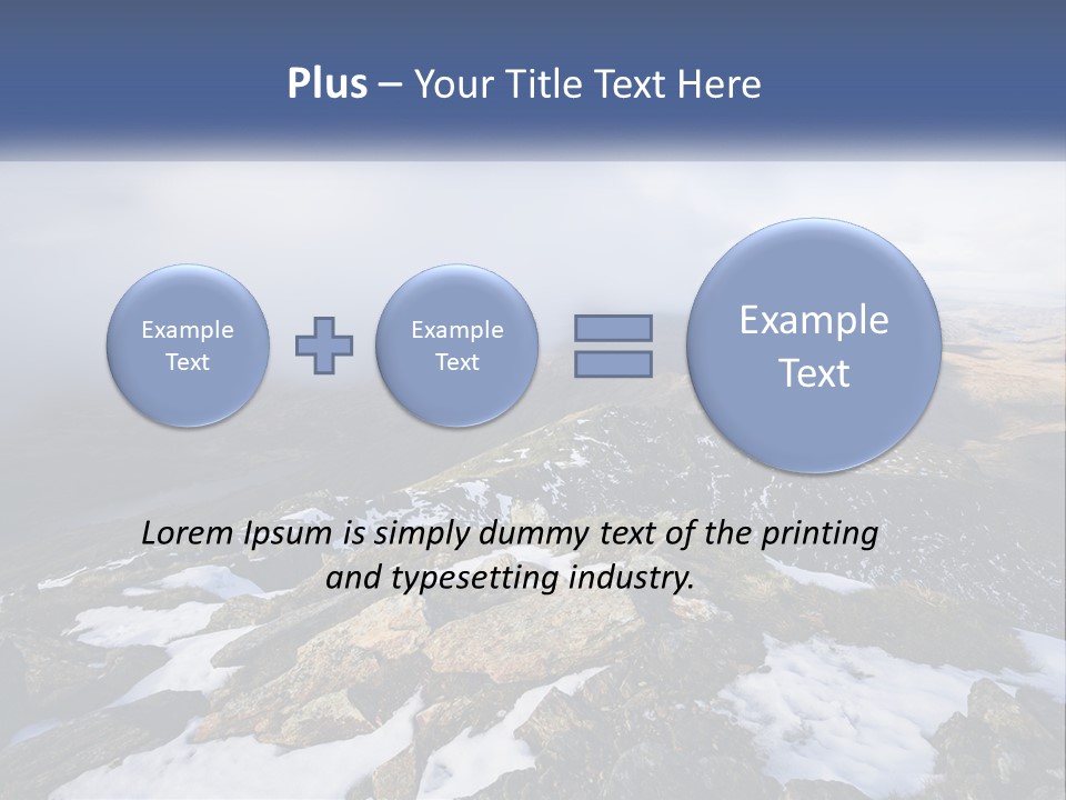 A Mountain Range Covered In Snow And Clouds PowerPoint Template