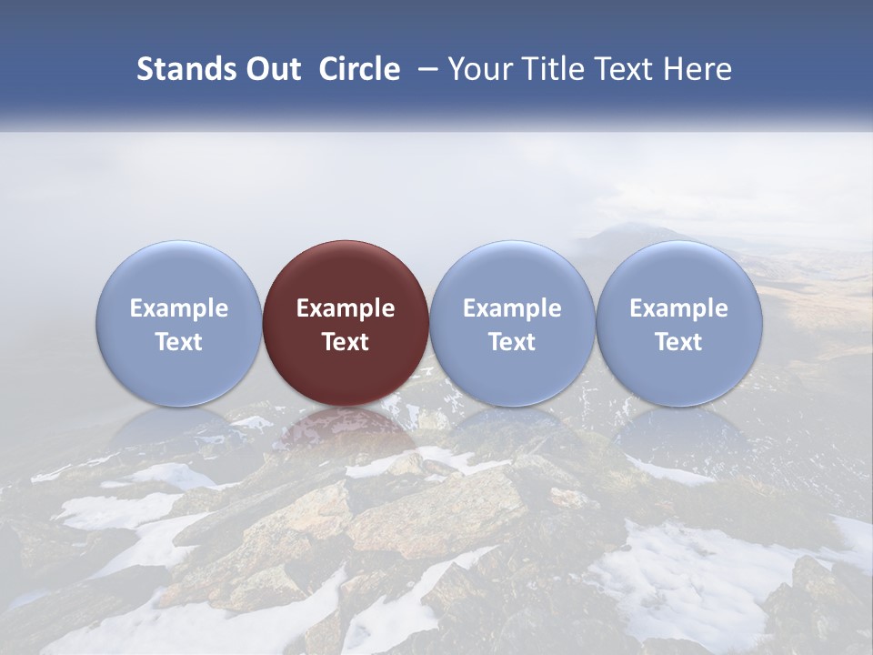 A Mountain Range Covered In Snow And Clouds PowerPoint Template