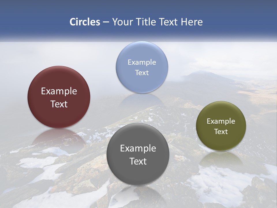 A Mountain Range Covered In Snow And Clouds PowerPoint Template