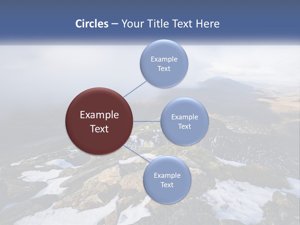 A Mountain Range Covered In Snow And Clouds PowerPoint Template