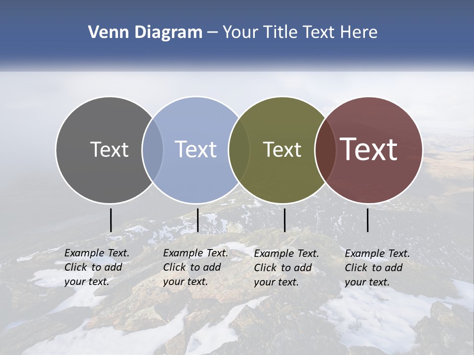 A Mountain Range Covered In Snow And Clouds PowerPoint Template