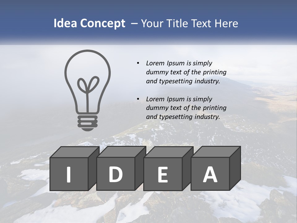 A Mountain Range Covered In Snow And Clouds PowerPoint Template