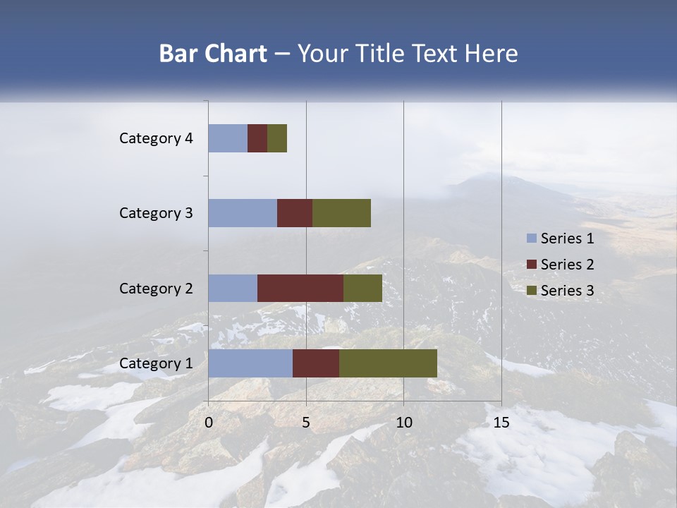 A Mountain Range Covered In Snow And Clouds PowerPoint Template
