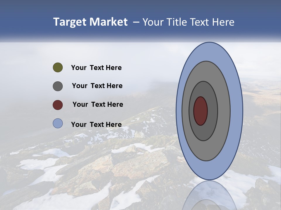 A Mountain Range Covered In Snow And Clouds PowerPoint Template