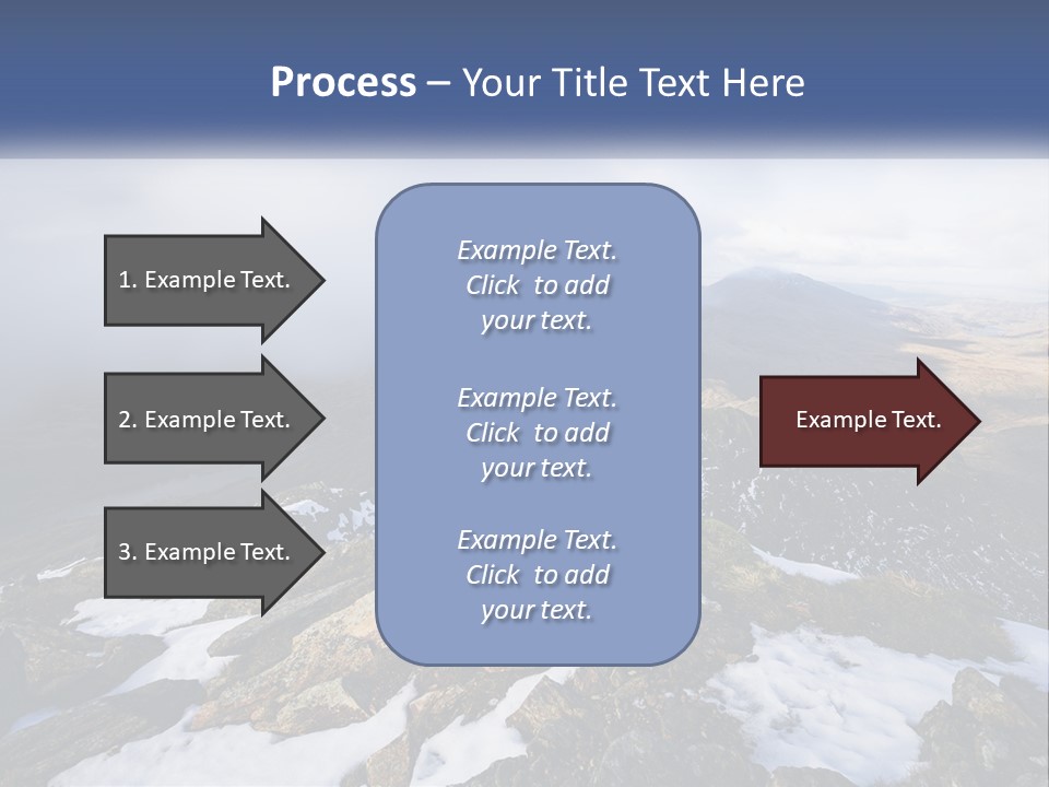 A Mountain Range Covered In Snow And Clouds PowerPoint Template