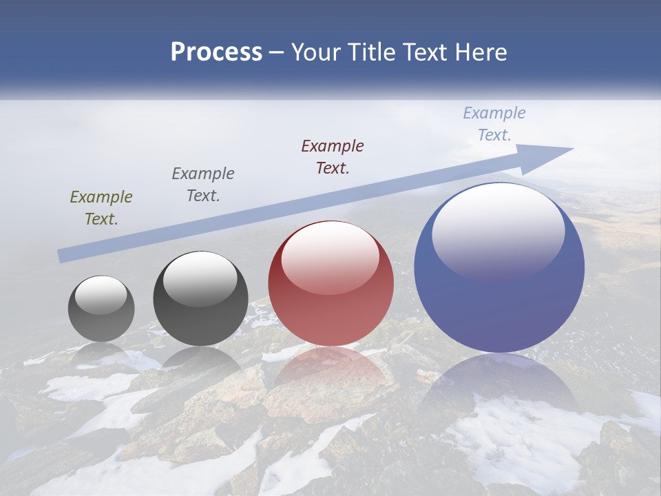 A Mountain Range Covered In Snow And Clouds PowerPoint Template