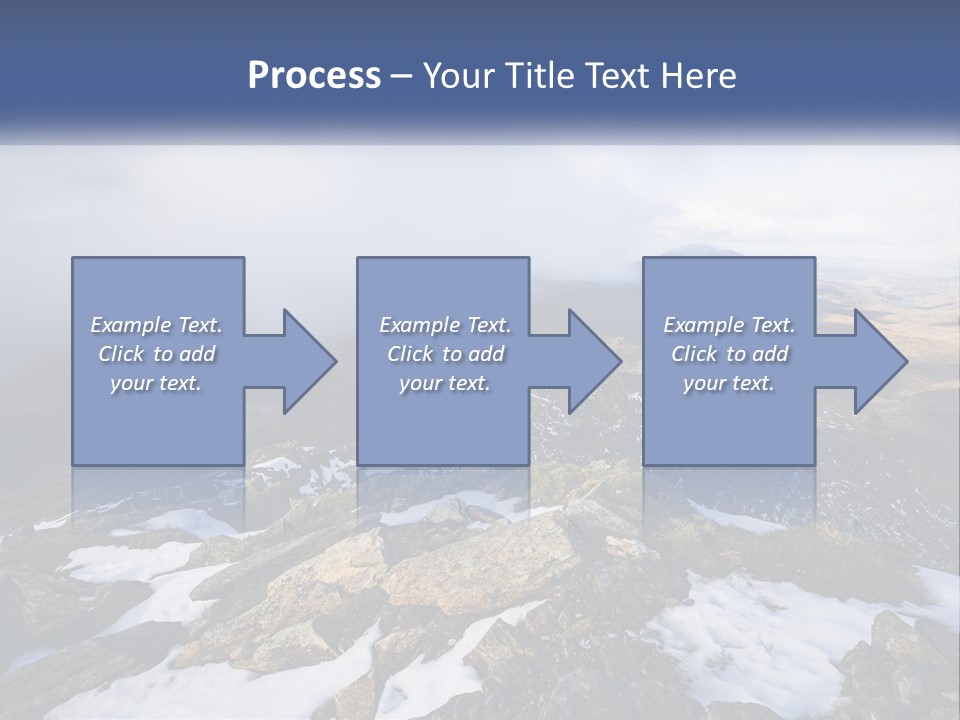 A Mountain Range Covered In Snow And Clouds PowerPoint Template