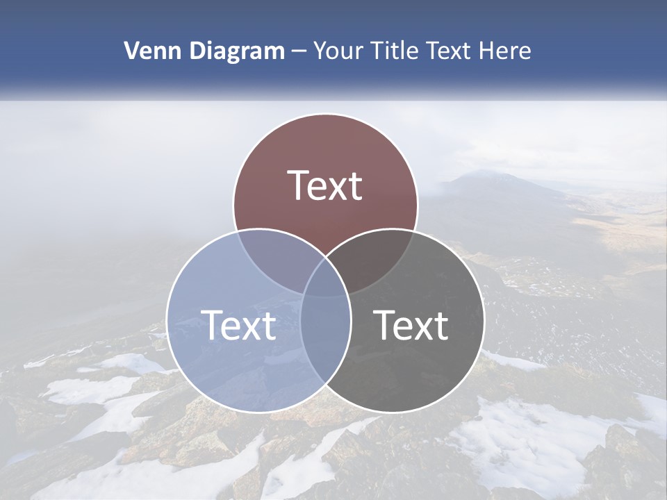 A Mountain Range Covered In Snow And Clouds PowerPoint Template