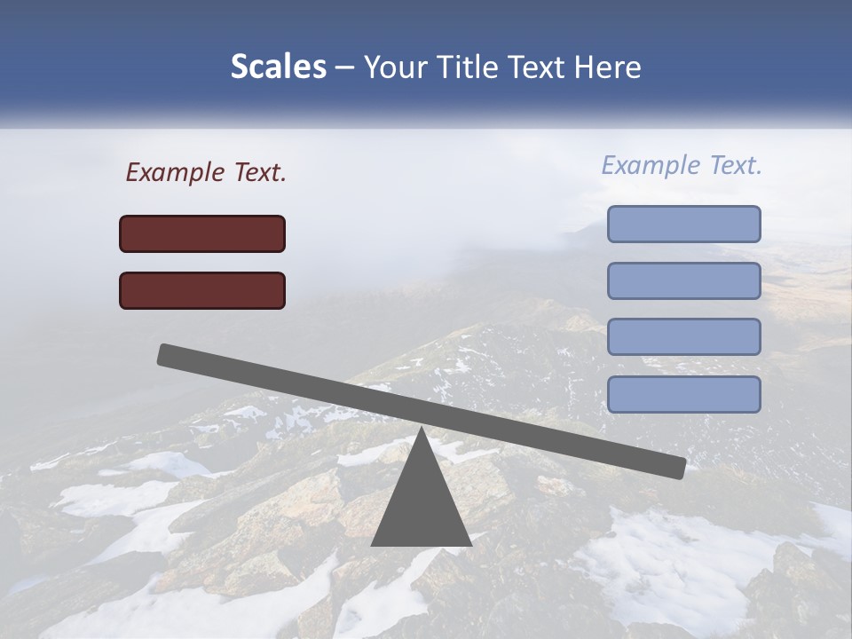 A Mountain Range Covered In Snow And Clouds PowerPoint Template