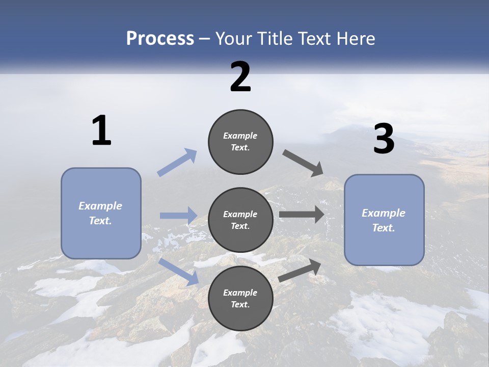 A Mountain Range Covered In Snow And Clouds PowerPoint Template