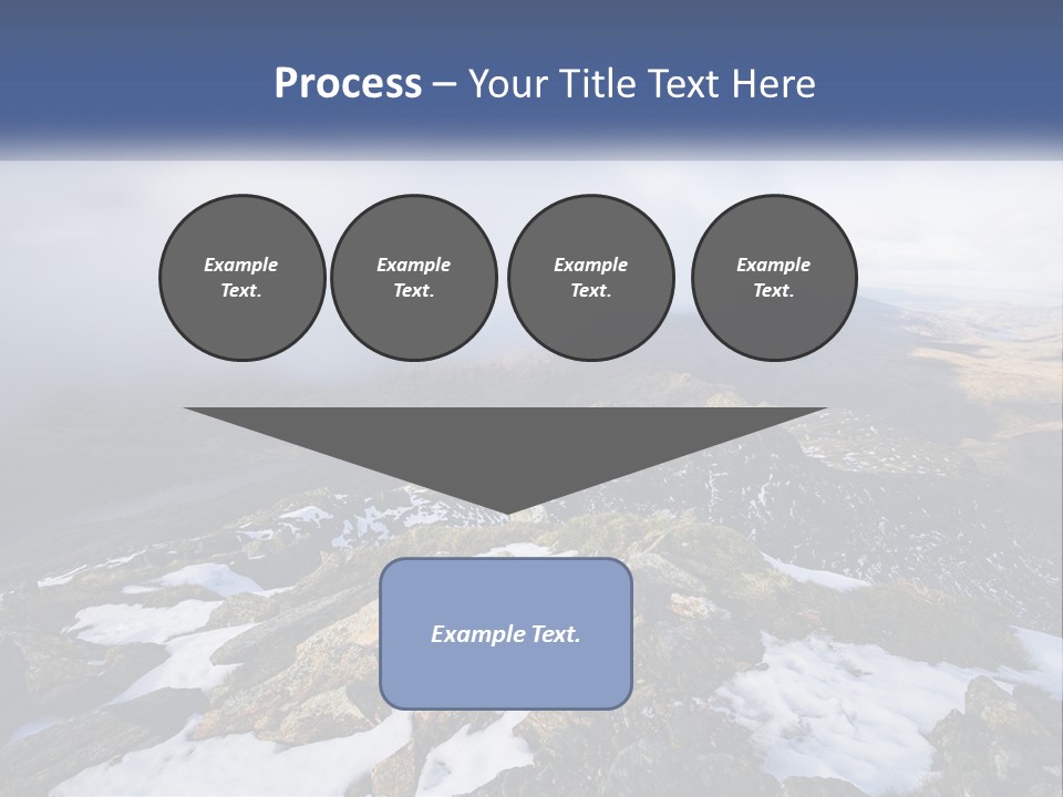 A Mountain Range Covered In Snow And Clouds PowerPoint Template