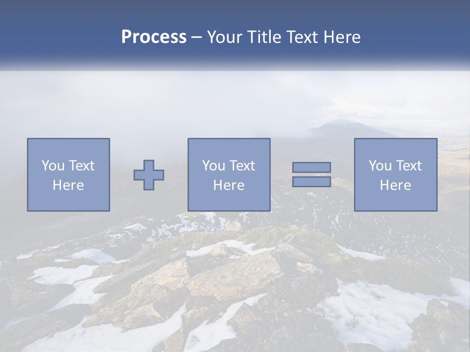 A Mountain Range Covered In Snow And Clouds PowerPoint Template