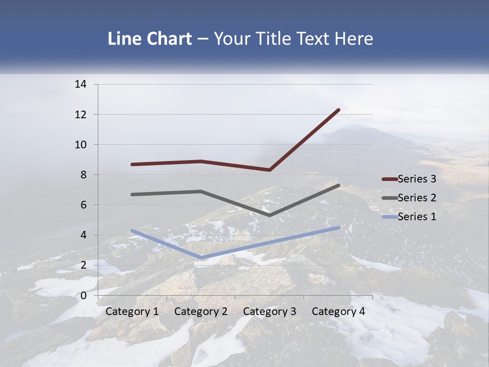 A Mountain Range Covered In Snow And Clouds PowerPoint Template