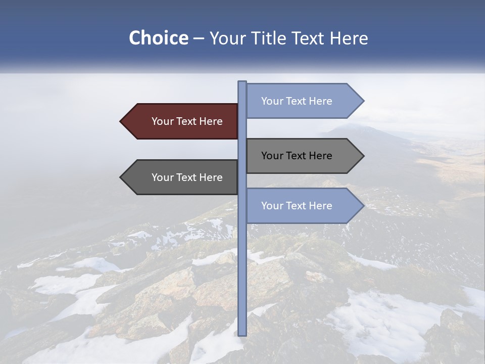 A Mountain Range Covered In Snow And Clouds PowerPoint Template