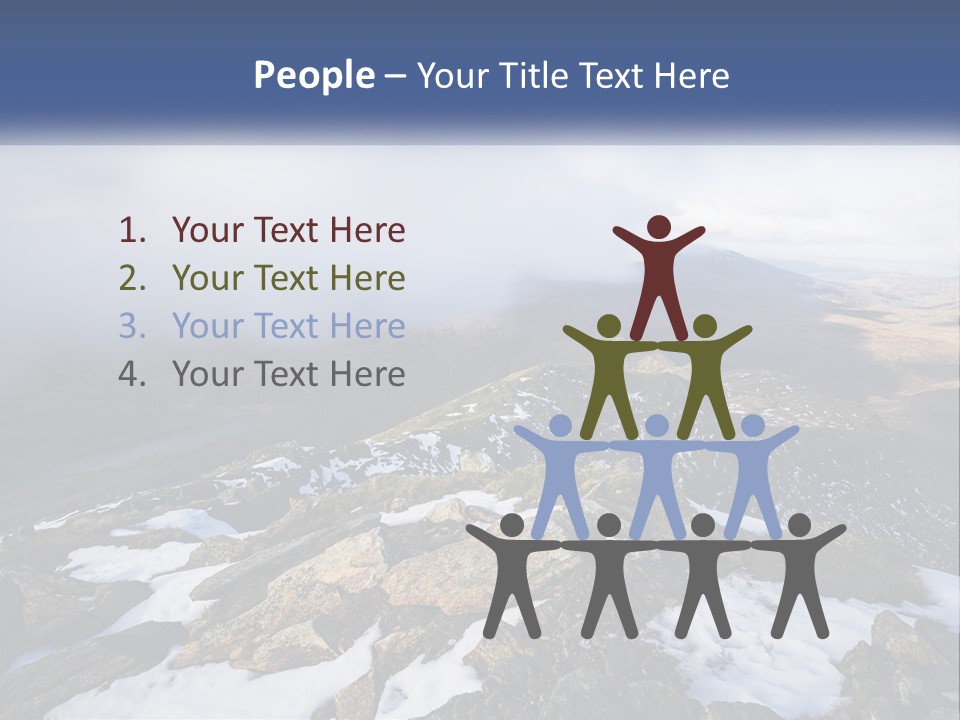 A Mountain Range Covered In Snow And Clouds PowerPoint Template