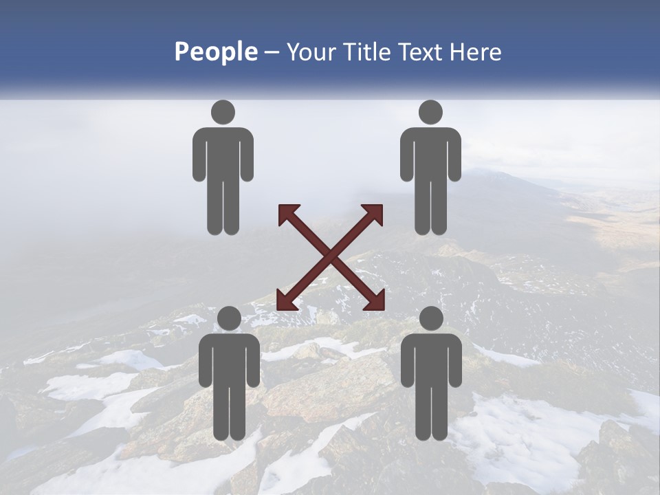 A Mountain Range Covered In Snow And Clouds PowerPoint Template