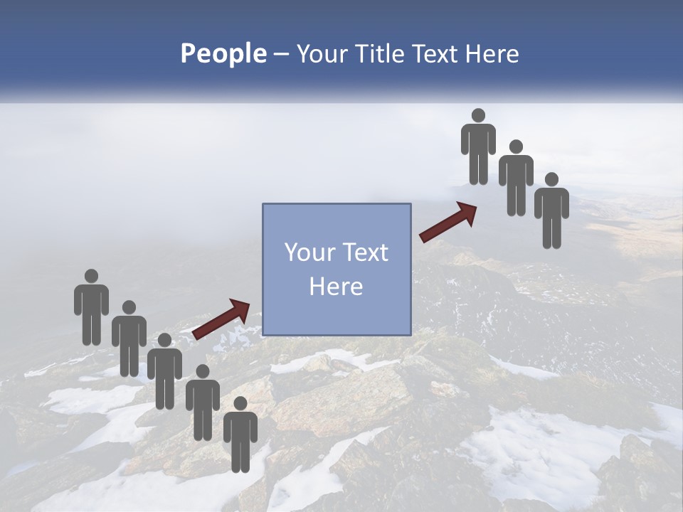 A Mountain Range Covered In Snow And Clouds PowerPoint Template