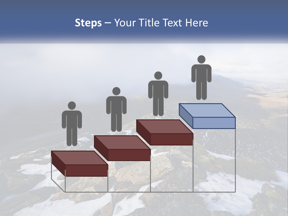 A Mountain Range Covered In Snow And Clouds PowerPoint Template