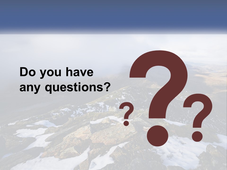 A Mountain Range Covered In Snow And Clouds PowerPoint Template