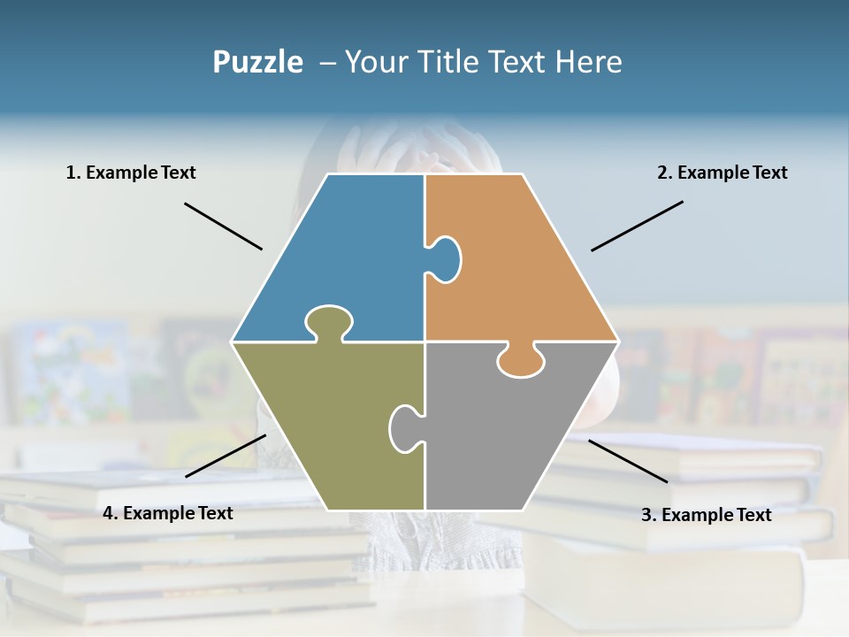 A Young Girl Is Covering Her Eyes With Her Hands PowerPoint Template