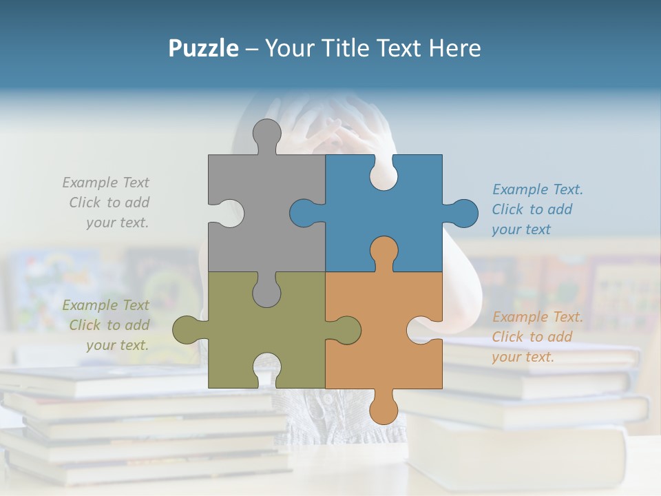 A Young Girl Is Covering Her Eyes With Her Hands PowerPoint Template