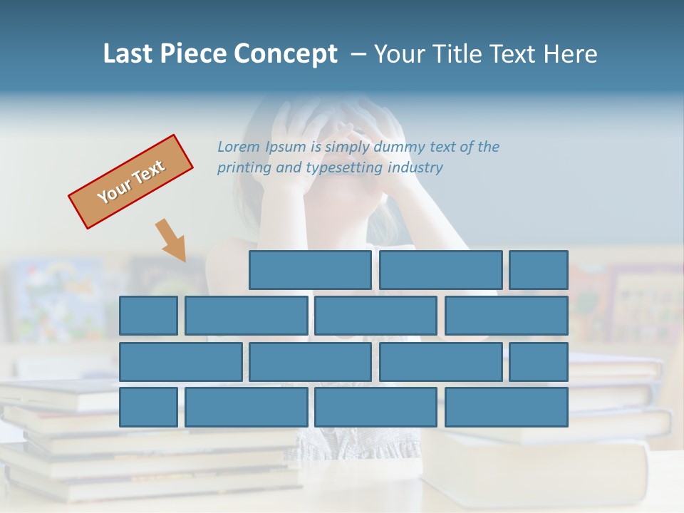 A Young Girl Is Covering Her Eyes With Her Hands PowerPoint Template