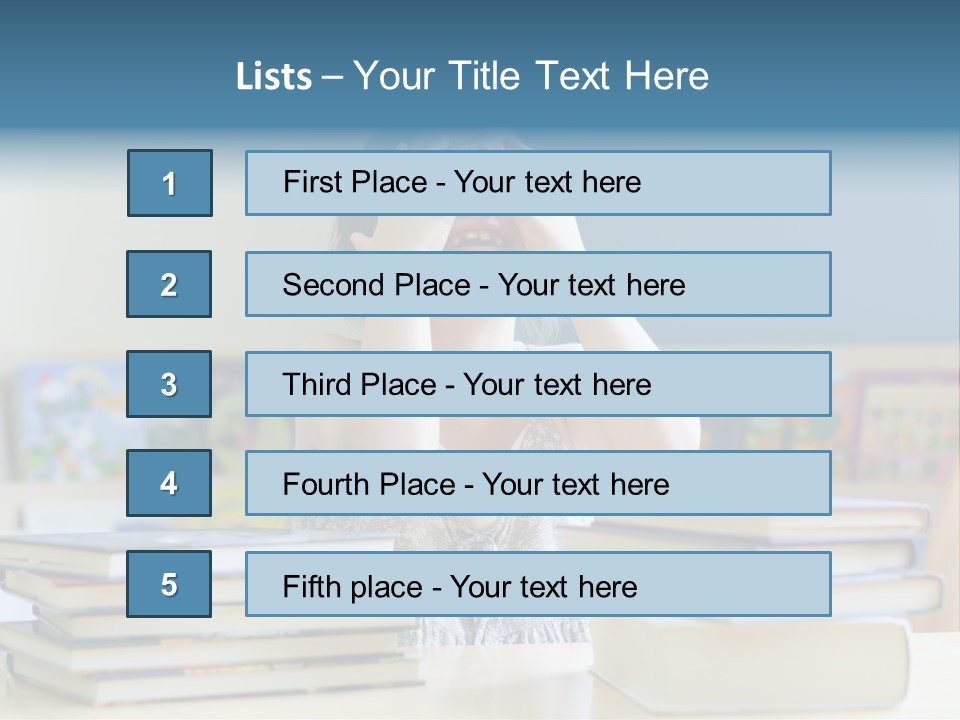 A Young Girl Is Covering Her Eyes With Her Hands PowerPoint Template