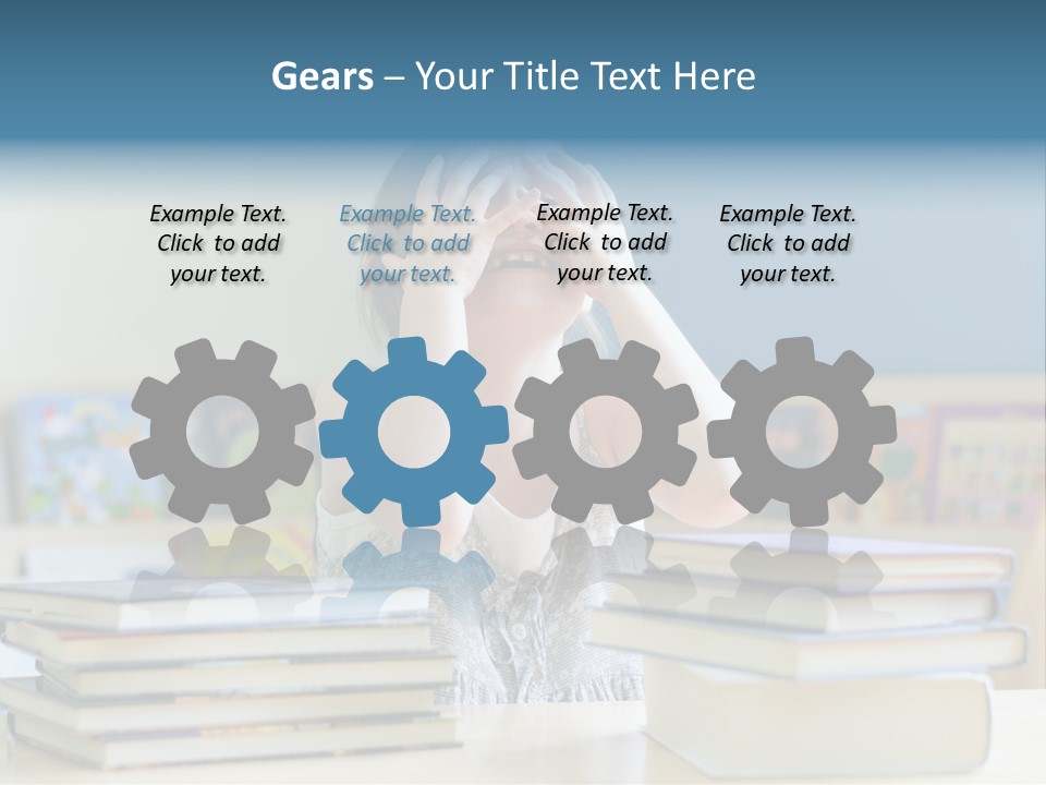 A Young Girl Is Covering Her Eyes With Her Hands PowerPoint Template