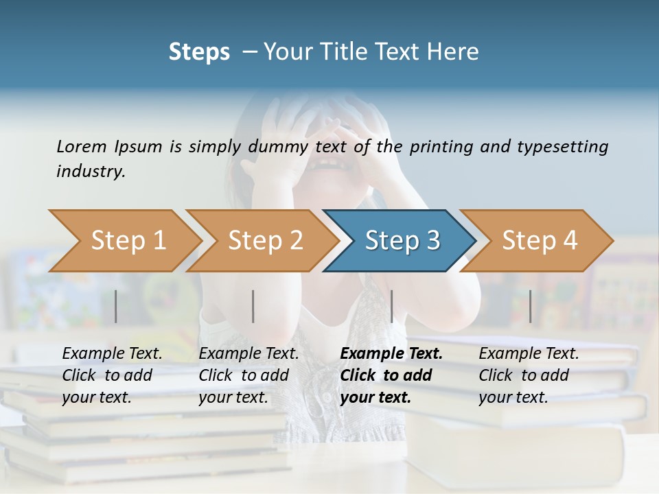 A Young Girl Is Covering Her Eyes With Her Hands PowerPoint Template