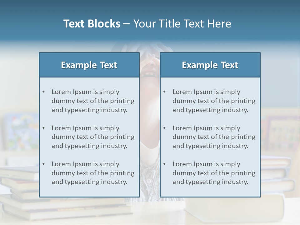 A Young Girl Is Covering Her Eyes With Her Hands PowerPoint Template
