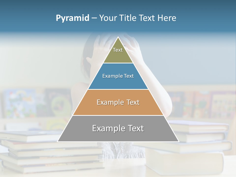 A Young Girl Is Covering Her Eyes With Her Hands PowerPoint Template
