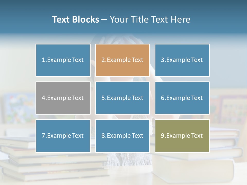 A Young Girl Is Covering Her Eyes With Her Hands PowerPoint Template