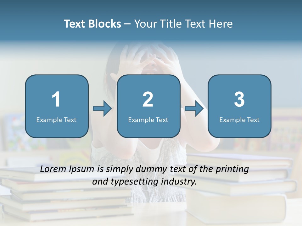 A Young Girl Is Covering Her Eyes With Her Hands PowerPoint Template