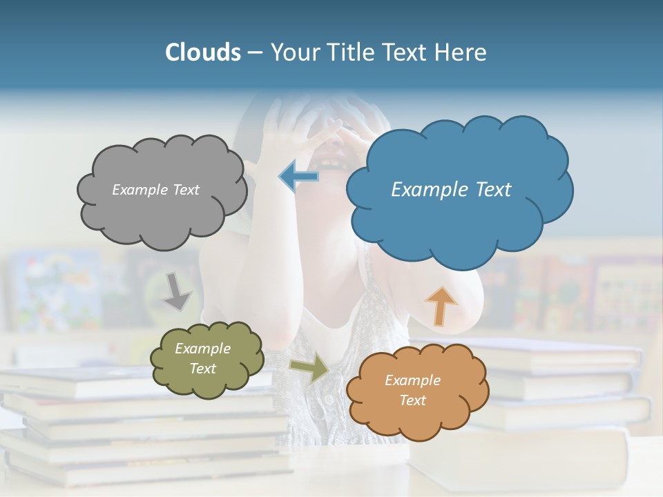 A Young Girl Is Covering Her Eyes With Her Hands PowerPoint Template