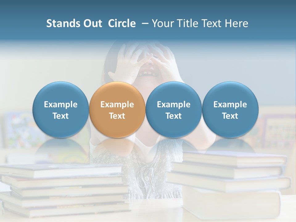 A Young Girl Is Covering Her Eyes With Her Hands PowerPoint Template