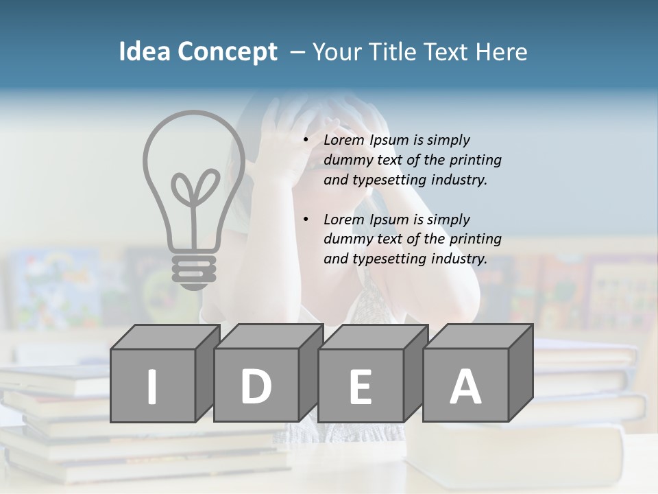 A Young Girl Is Covering Her Eyes With Her Hands PowerPoint Template