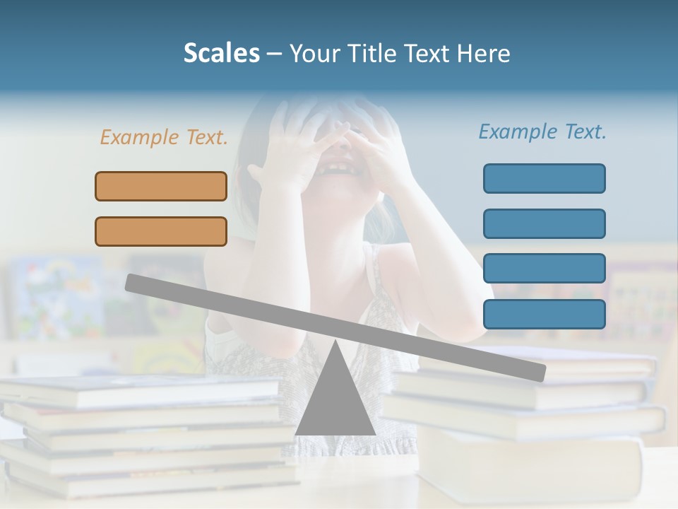 A Young Girl Is Covering Her Eyes With Her Hands PowerPoint Template