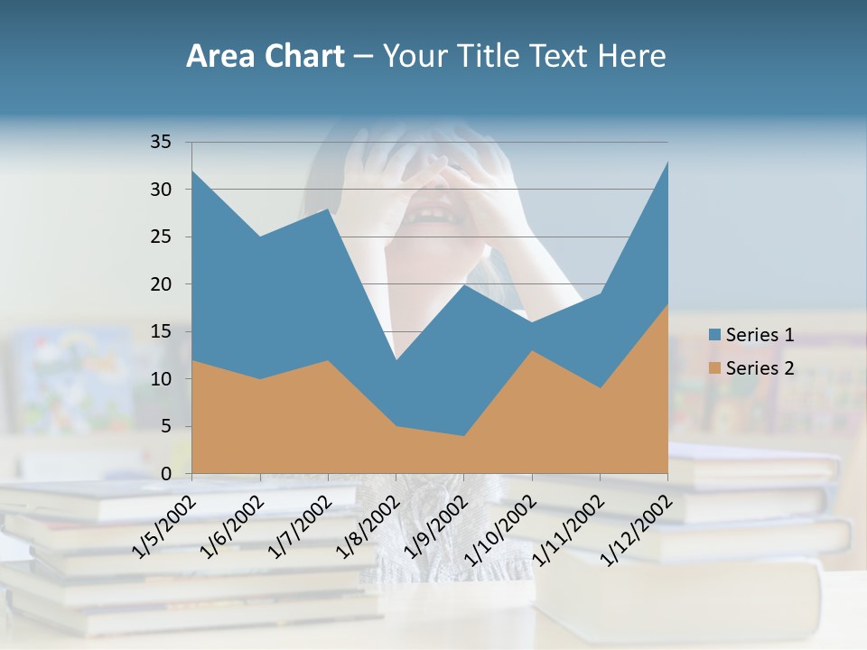 A Young Girl Is Covering Her Eyes With Her Hands PowerPoint Template
