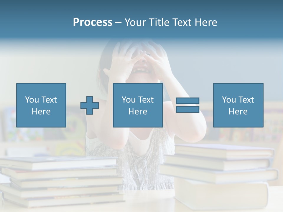 A Young Girl Is Covering Her Eyes With Her Hands PowerPoint Template